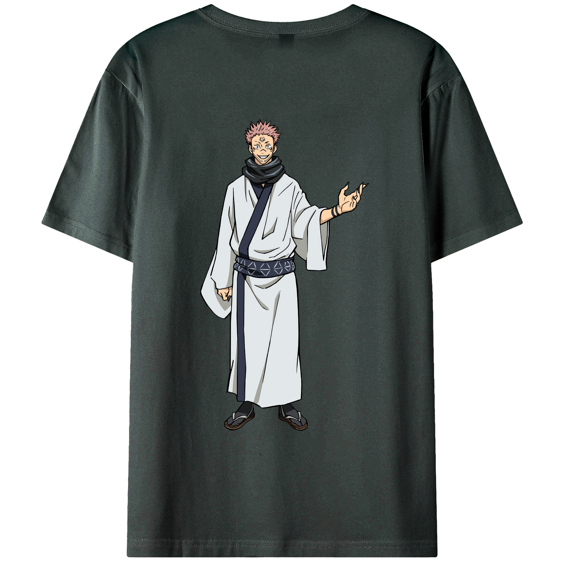 （画像用） 呪術廻戦 Jujutsu Kaisen 綿100％ メンズ半袖Tシャツ（バックプリント） 通気性